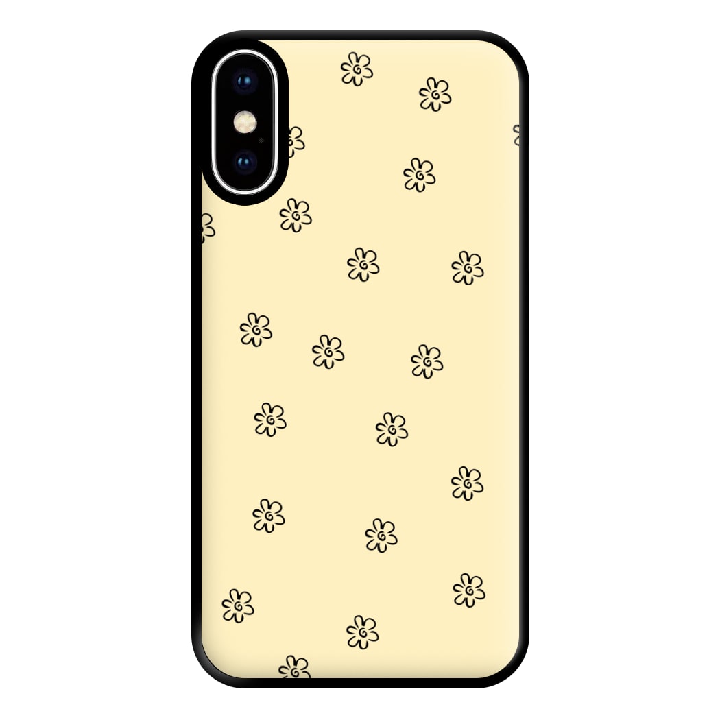 Detail Flower Pattern - Yellow Phone Case for iPhone XS Max