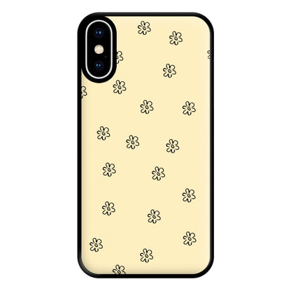 Detail Flower Pattern - Yellow Phone Case for iPhone XS Max