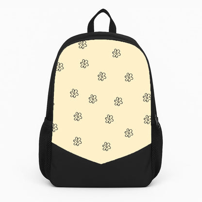 Detail Flower Pattern - Yellow Large Backpack