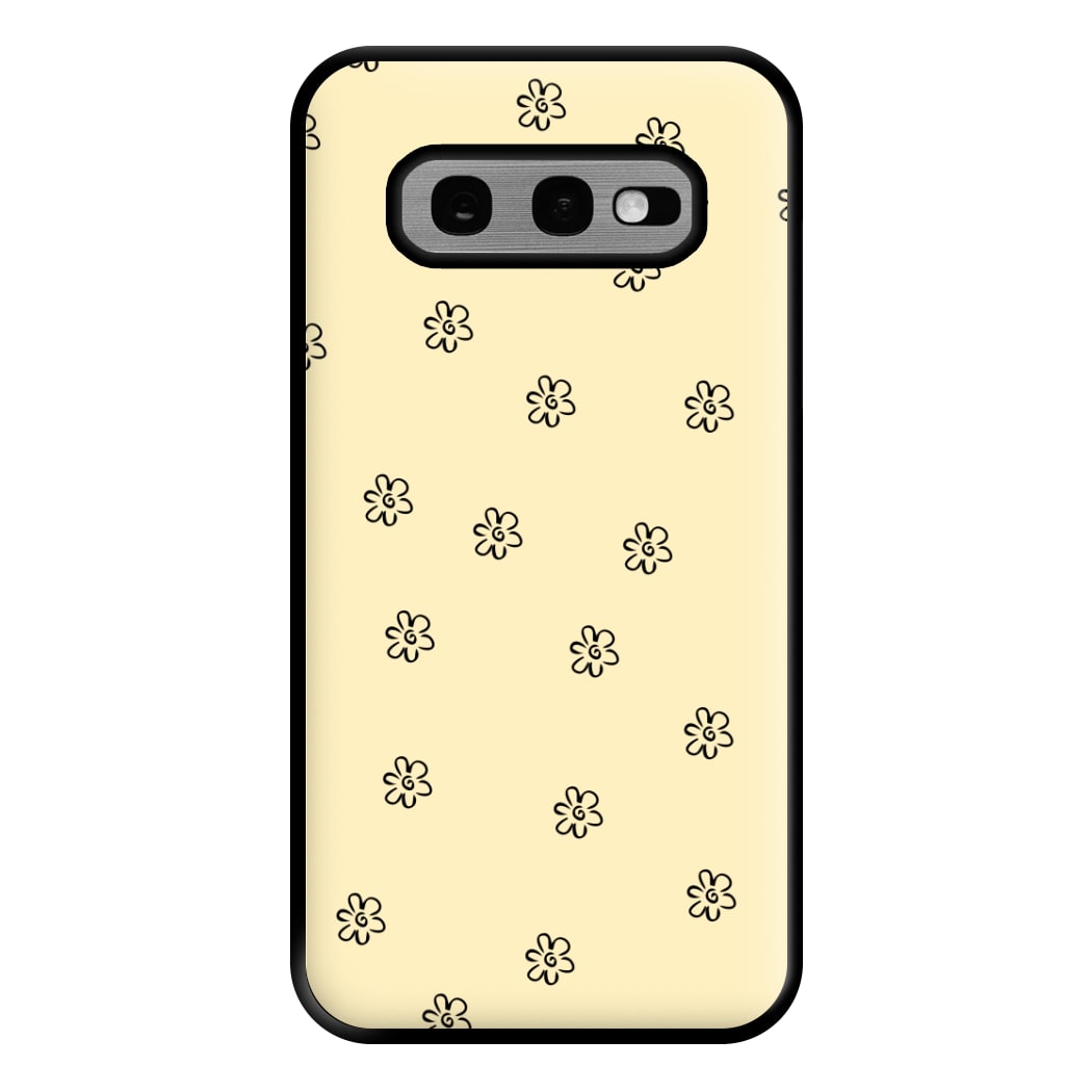 Detail Flower Pattern - Yellow Phone Case for Galaxy S10e