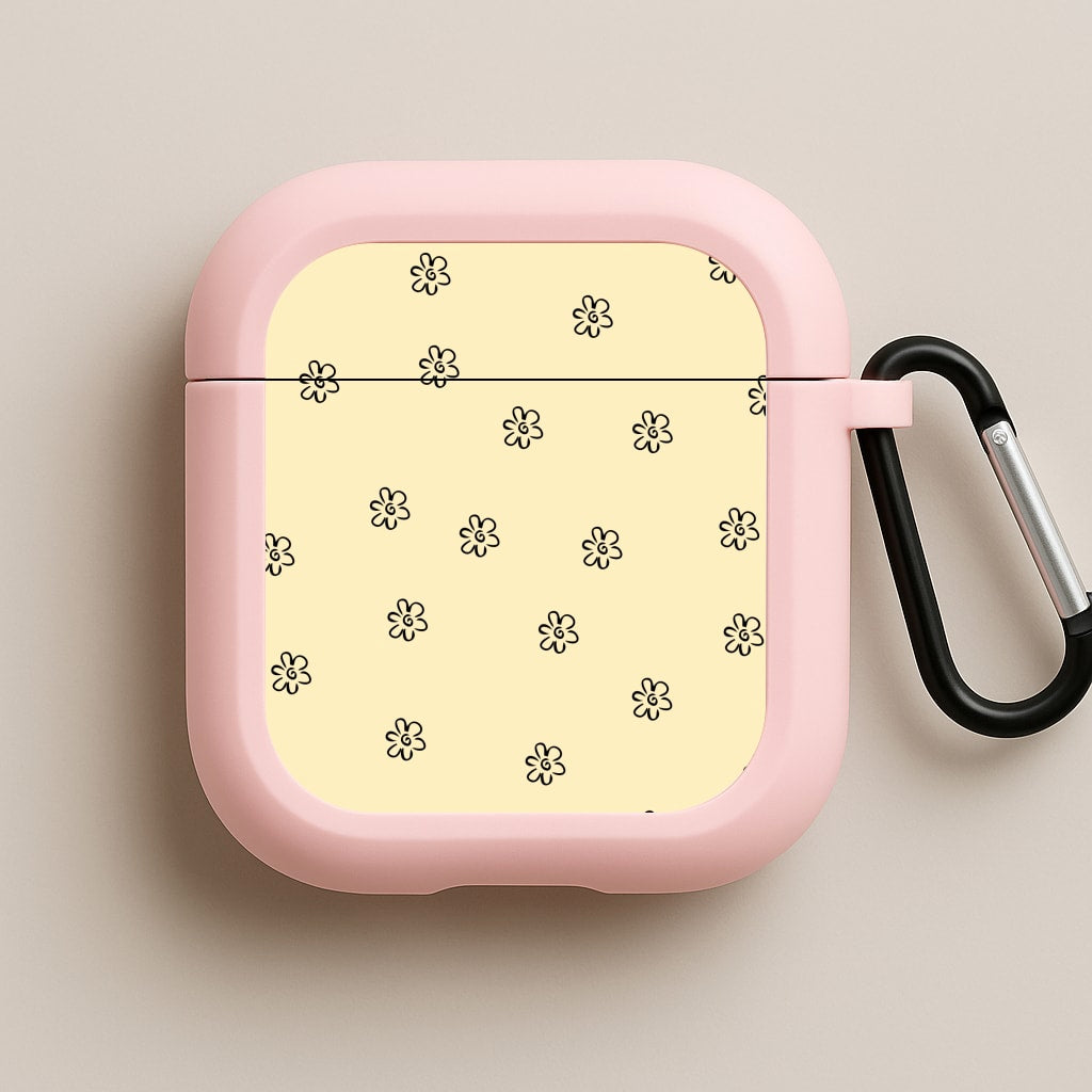 Detail Flower Pattern - Yellow Pink AirPods Case