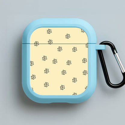 Detail Flower Pattern - Yellow Blue AirPods Case