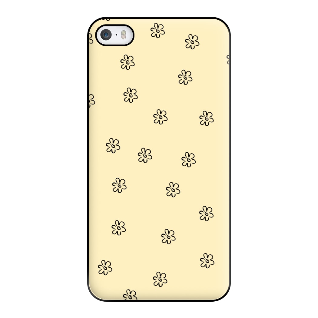 Detail Flower Pattern - Yellow Phone Case for iPhone 5 / 5s / SE 2016