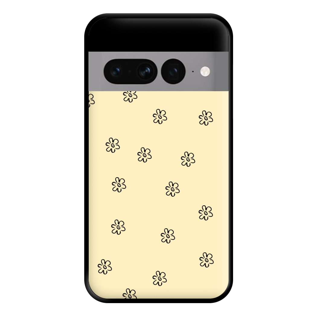 Detail Flower Pattern - Yellow Phone Case for Google Pixel 7 Pro