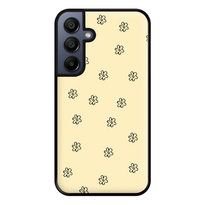 Detail Flower Pattern - Yellow Phone Case for Galaxy A15