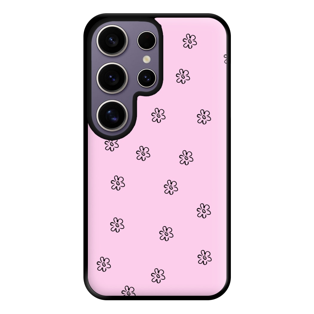 Detail Flower Pattern - Pink Phone Case for Galaxy S25 Ultra