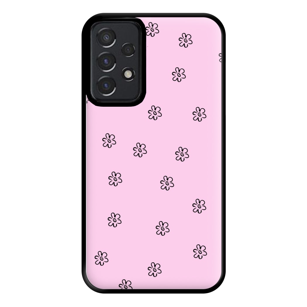 Detail Flower Pattern - Pink Phone Case for Galaxy A52 / A52s