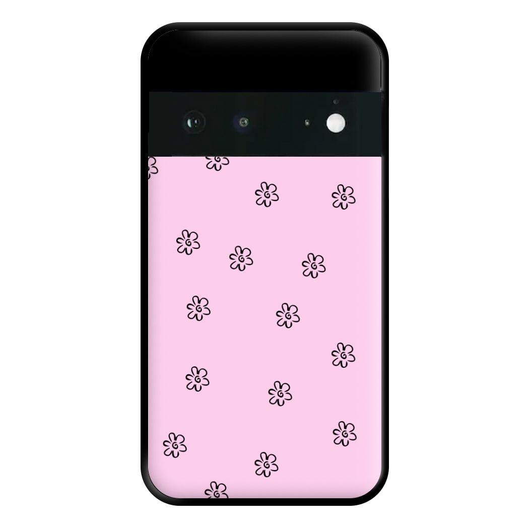 Detail Flower Pattern - Pink Phone Case for Google Pixel 6a