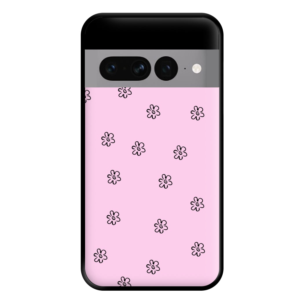 Detail Flower Pattern - Pink Phone Case for Google Pixel 7 Pro