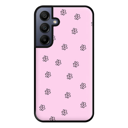 Detail Flower Pattern - Pink Phone Case for Galaxy A15