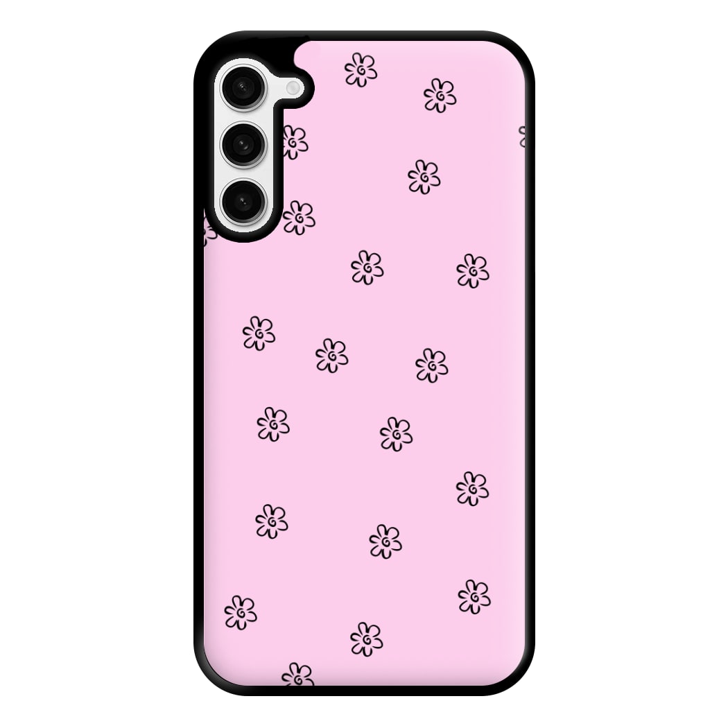 Detail Flower Pattern - Pink Phone Case for Galaxy S23 Plus