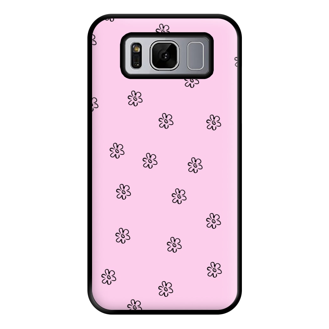 Detail Flower Pattern - Pink Phone Case for Galaxy S8 Plus