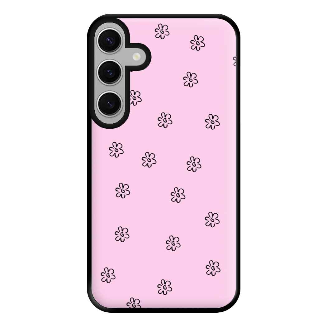 Detail Flower Pattern - Pink Phone Case for Galaxy S24FE