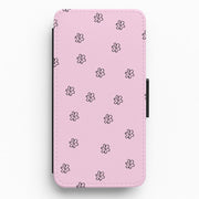 Detail Flower Pattern - Pink Flip / Wallet Phone Case 1
