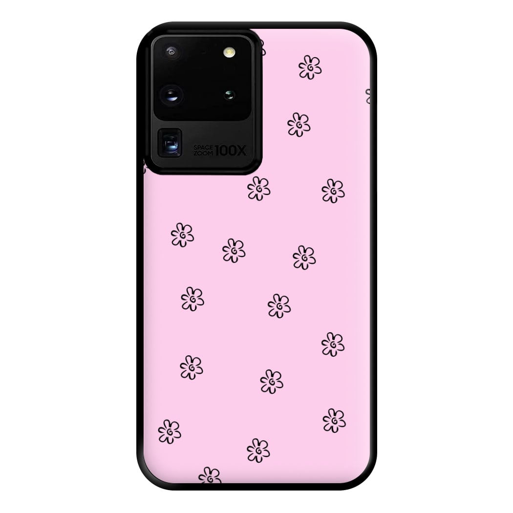 Detail Flower Pattern - Pink Phone Case for Galaxy S20 Ultra