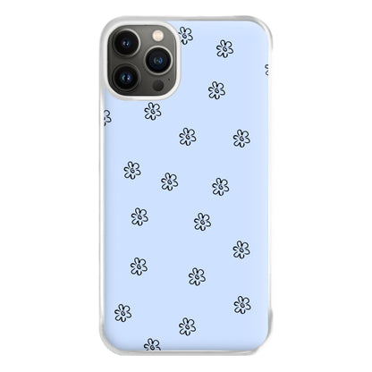 Detail Flower Pattern - Blue Phone Case for iPhone 13