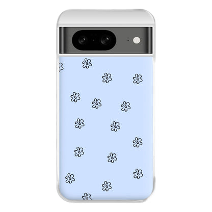 Detail Flower Pattern - Blue Phone Case for Google Pixel 8