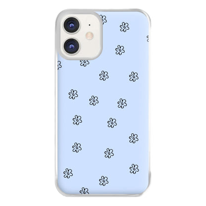 Detail Flower Pattern - Blue Phone Case for iPhone 11