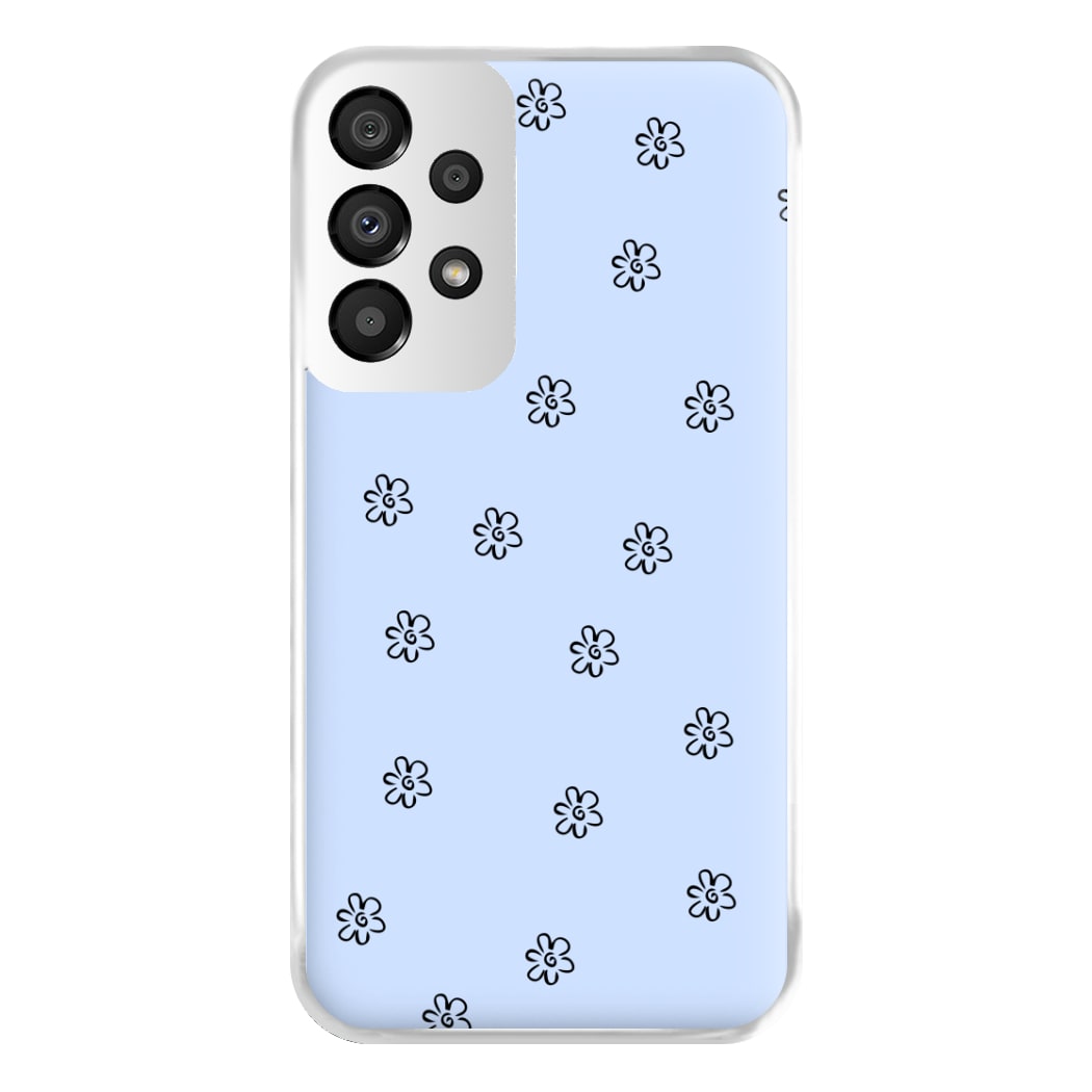 Detail Flower Pattern - Blue Phone Case for Galaxy A33