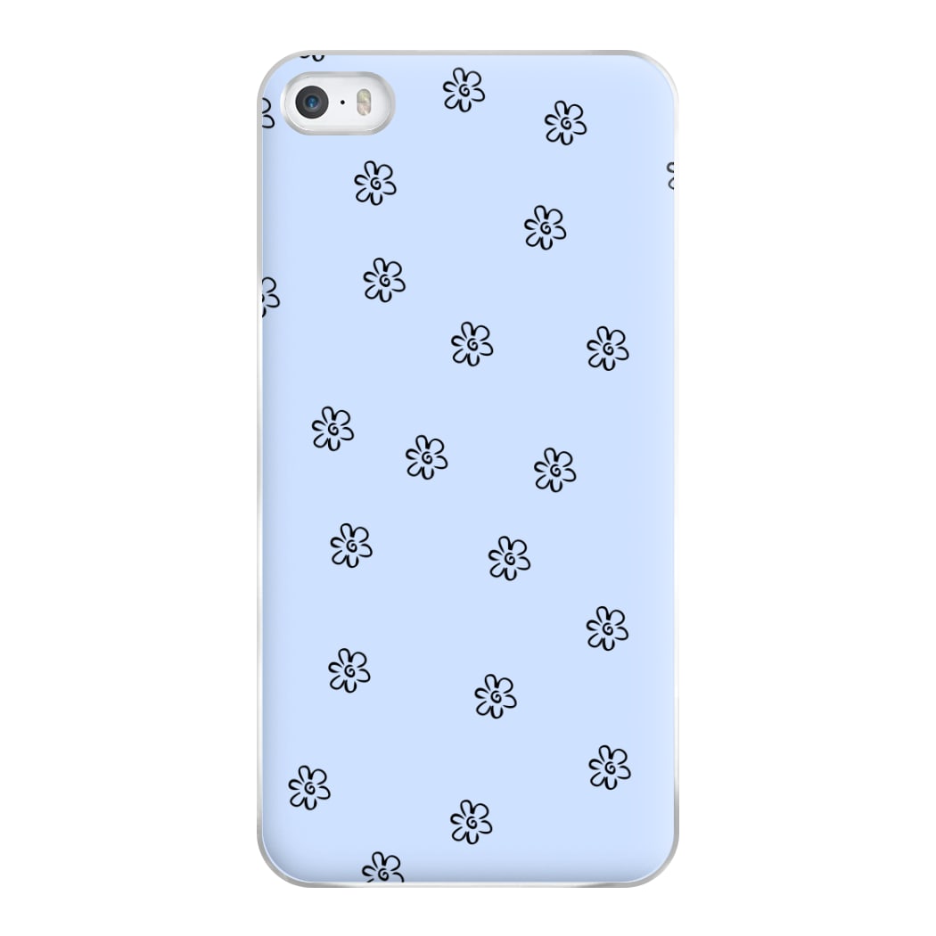 Detail Flower Pattern - Blue Phone Case for iPhone 5 / 5s / SE 2016