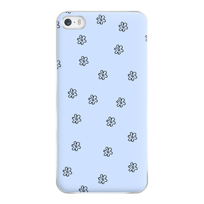 Detail Flower Pattern - Blue Phone Case for iPhone 5 / 5s / SE 2016