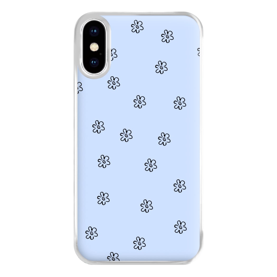 Detail Flower Pattern - Blue Phone Case for iPhone XS Max