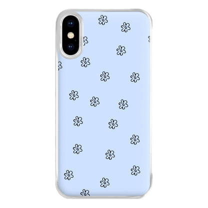 Detail Flower Pattern - Blue Phone Case for iPhone XS Max