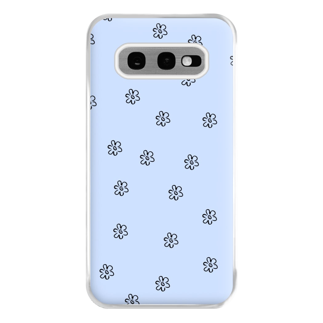 Detail Flower Pattern - Blue Phone Case for Galaxy S10e