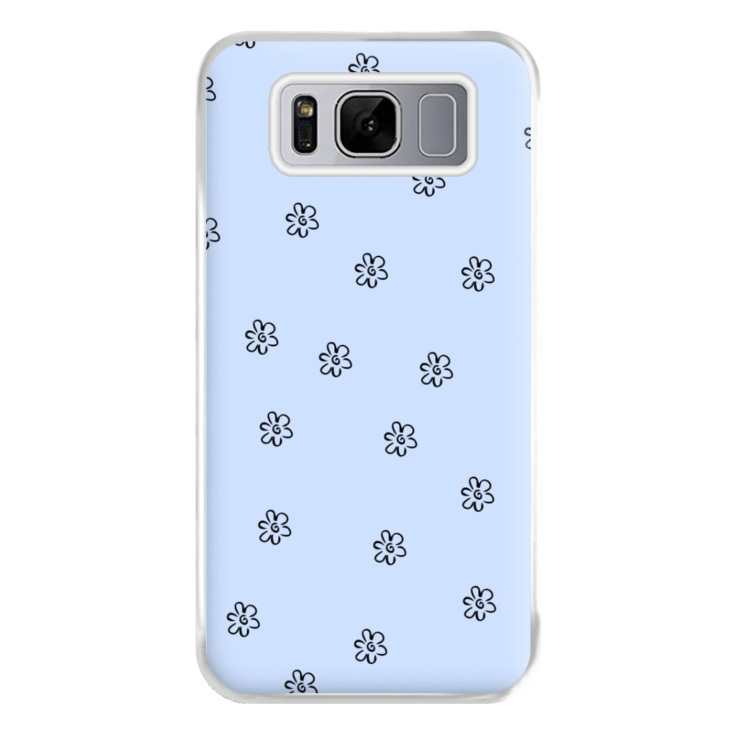 Detail Flower Pattern - Blue Phone Case for Galaxy S8 Plus