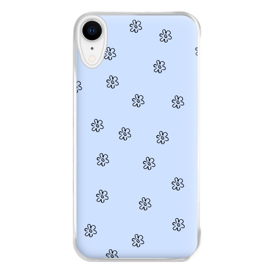 Detail Flower Pattern - Blue Phone Case for iPhone XR