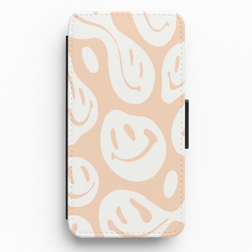 Trippn Smiley - Orange Flip / Wallet Phone Case