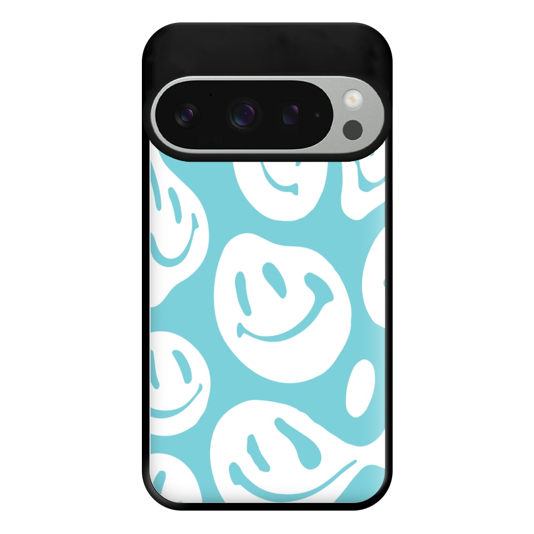 Trippn Smiley - Blue Phone Case for Google Pixel 9 Pro XL