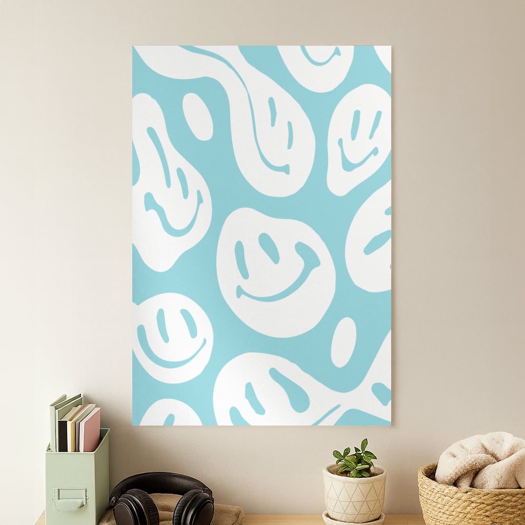 Trippn Smiley - Blue Poster