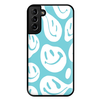 Trippn Smiley - Blue Phone Case for Galaxy S21 Plus