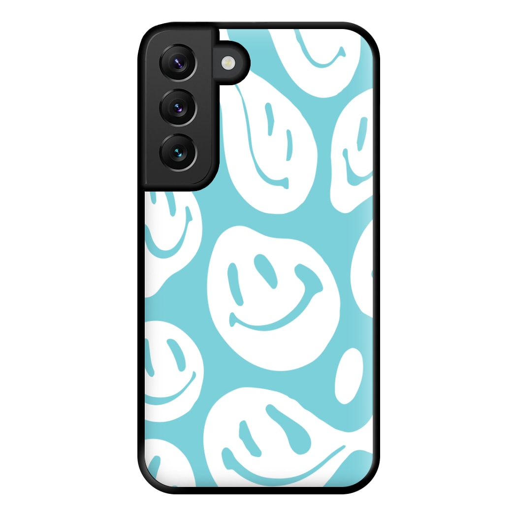 Trippn Smiley - Blue Phone Case for Galaxy S22 Plus