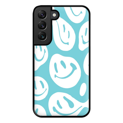 Trippn Smiley - Blue Phone Case for Galaxy S22 Plus