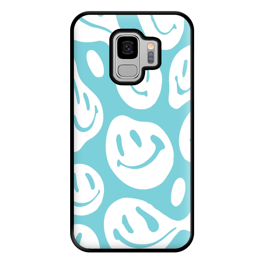 Trippn Smiley - Blue Phone Case for Galaxy S9 Plus