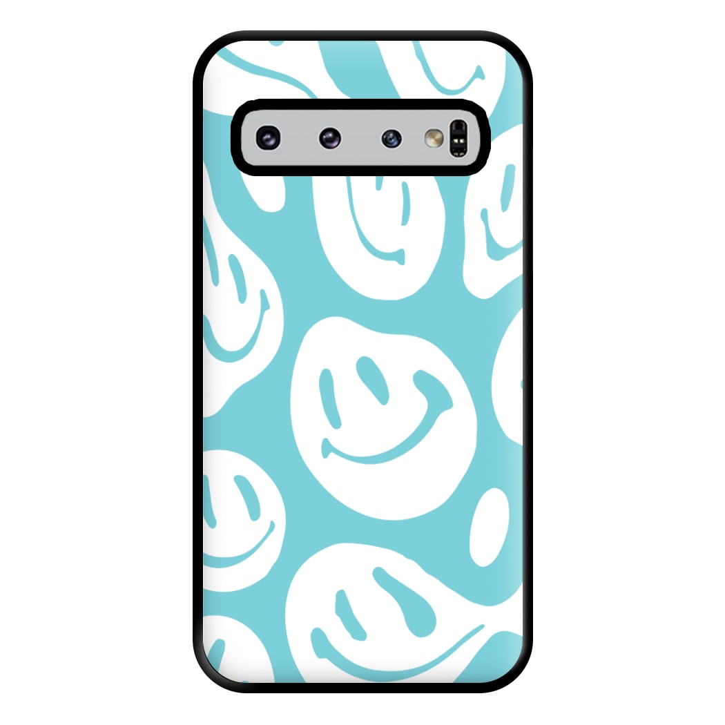 Trippn Smiley - Blue Phone Case for Galaxy S10 Plus