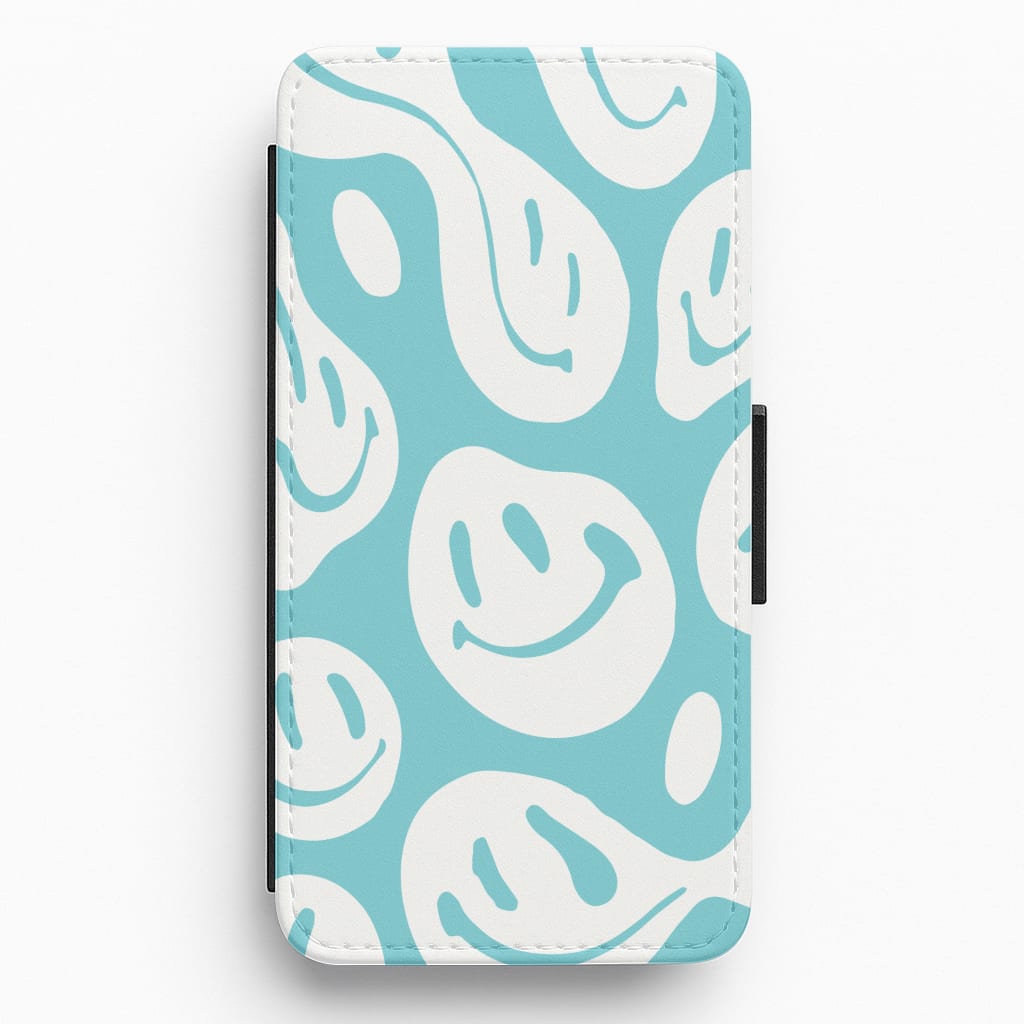 Trippn Smiley - Blue Flip / Wallet Phone Case