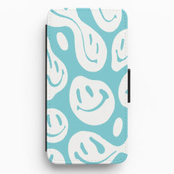 Trippn Smiley - Blue Flip / Wallet Phone Case