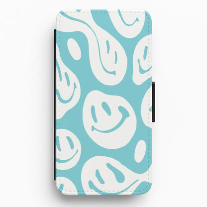 Trippn Smiley - Blue Flip / Wallet Phone Case