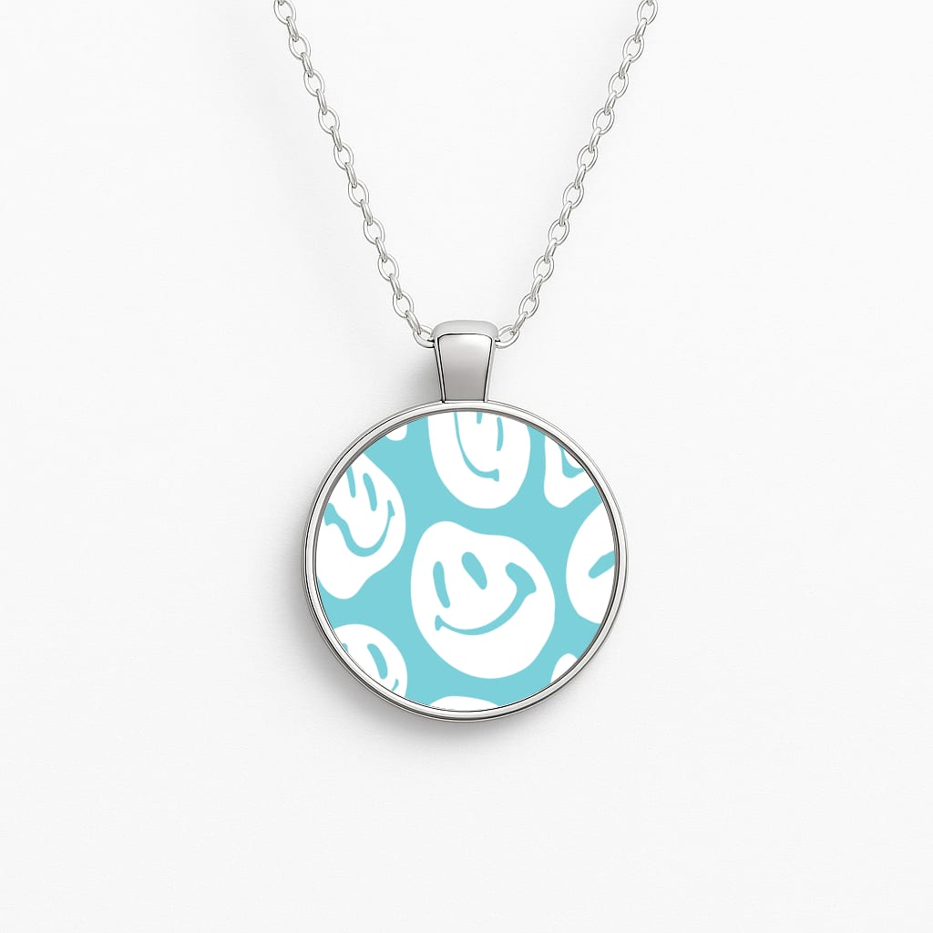Trippn Smiley - Blue Circle Necklace