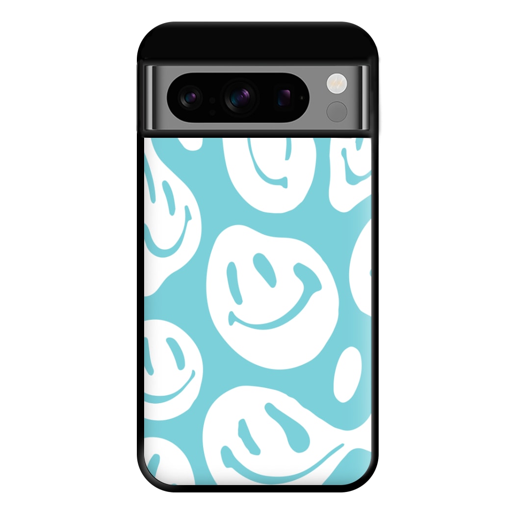 Trippn Smiley - Blue Phone Case for Google Pixel 8 Pro