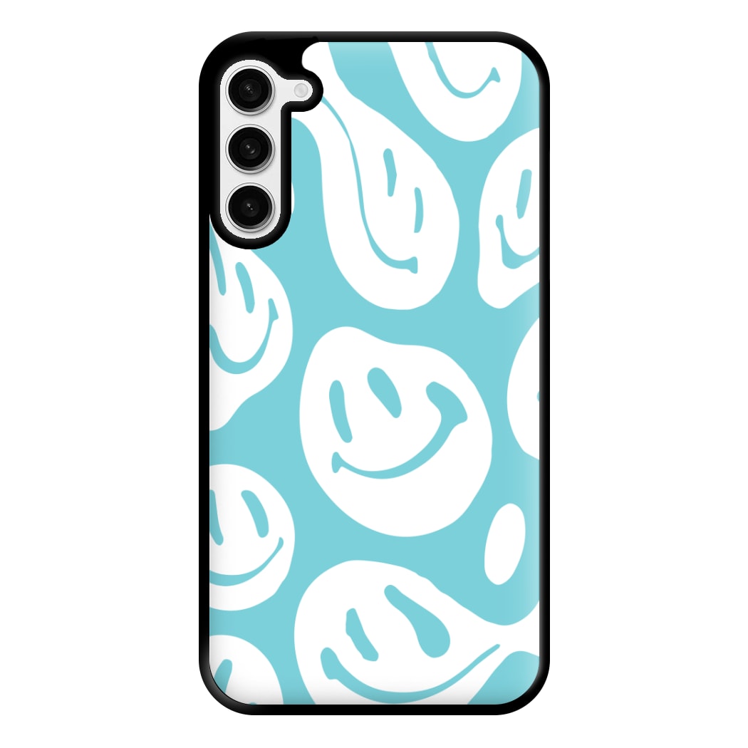 Trippn Smiley - Blue Phone Case for Galaxy S23 Plus