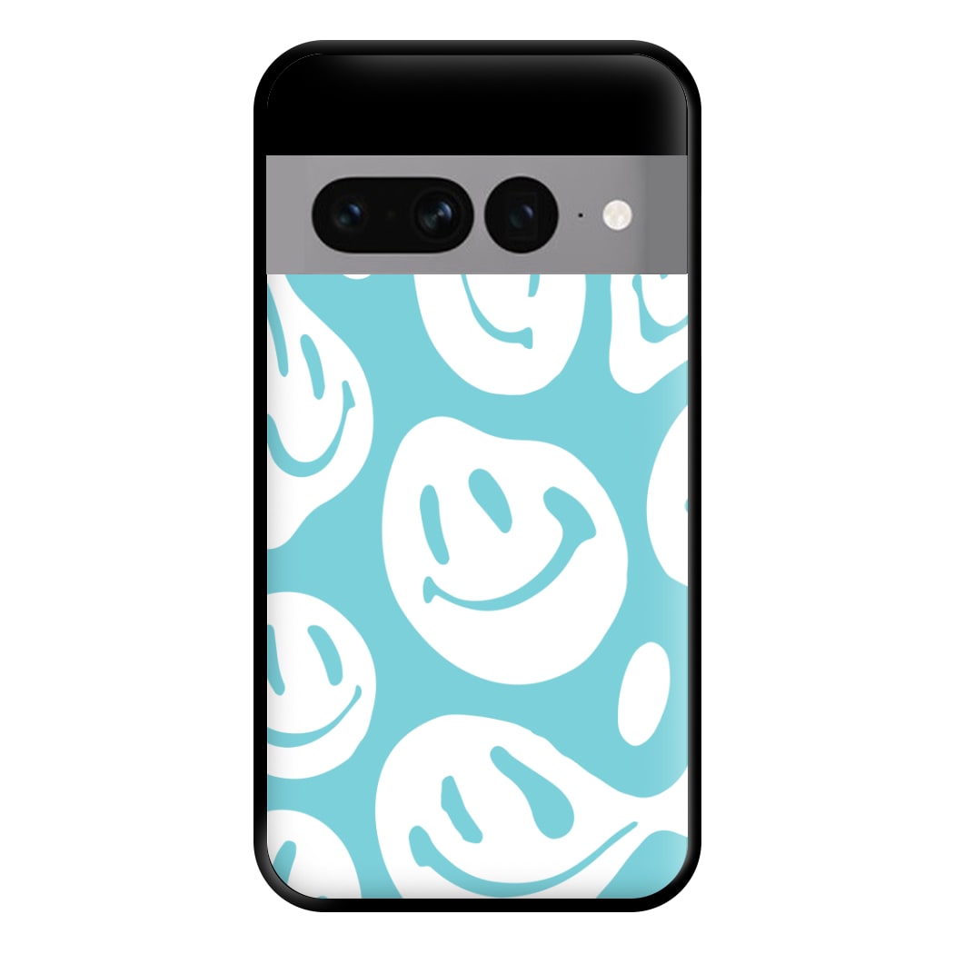 Trippn Smiley - Blue Phone Case for Google Pixel 7 Pro