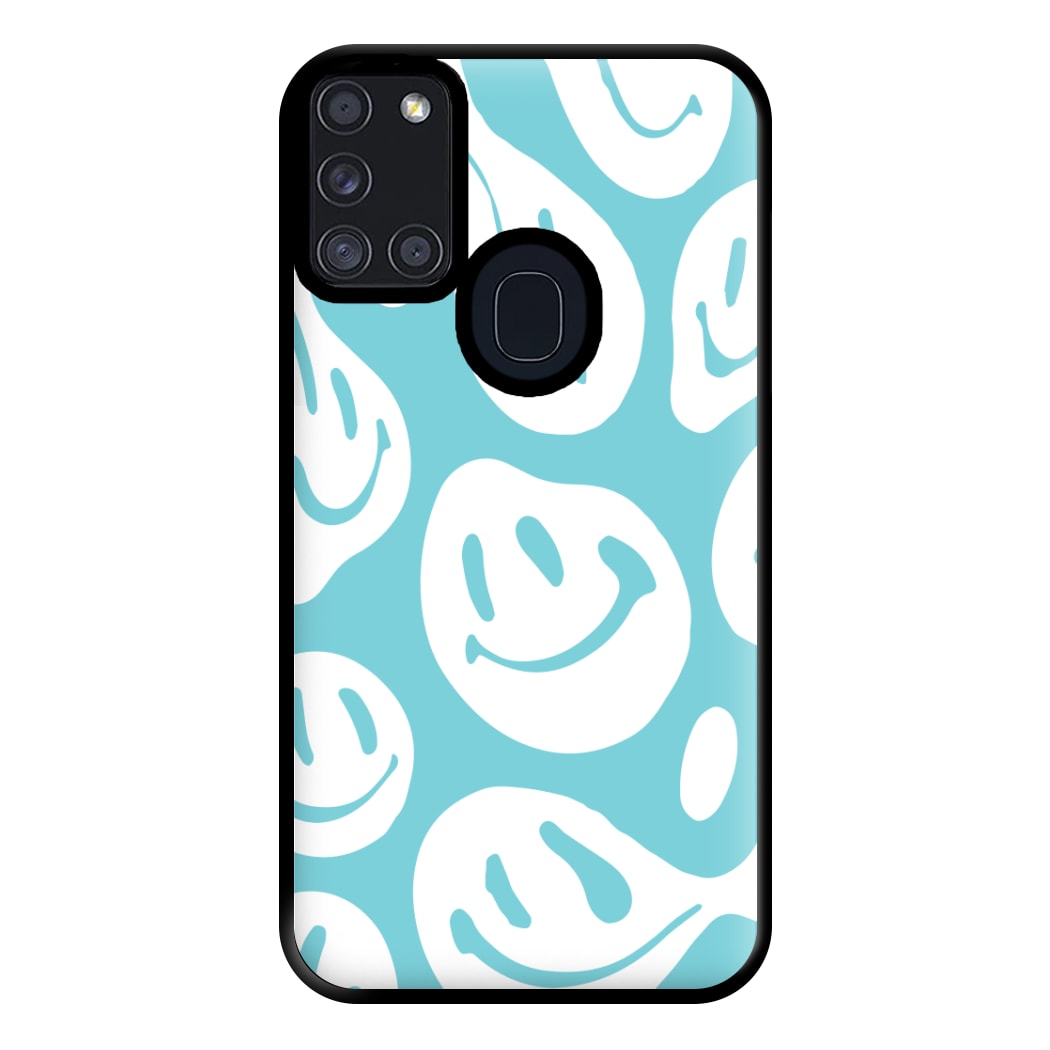 Trippn Smiley - Blue Phone Case for Galaxy A21s