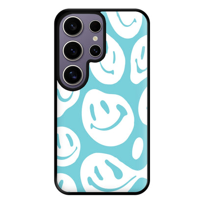 Trippn Smiley - Blue Phone Case for Galaxy S25 Ultra