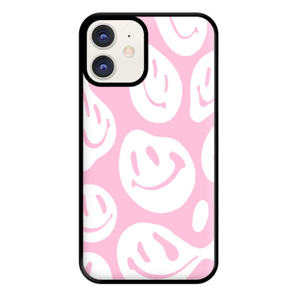 Trippn Smiley - Pink Phone Case for iPhone 12 / 12 Pro