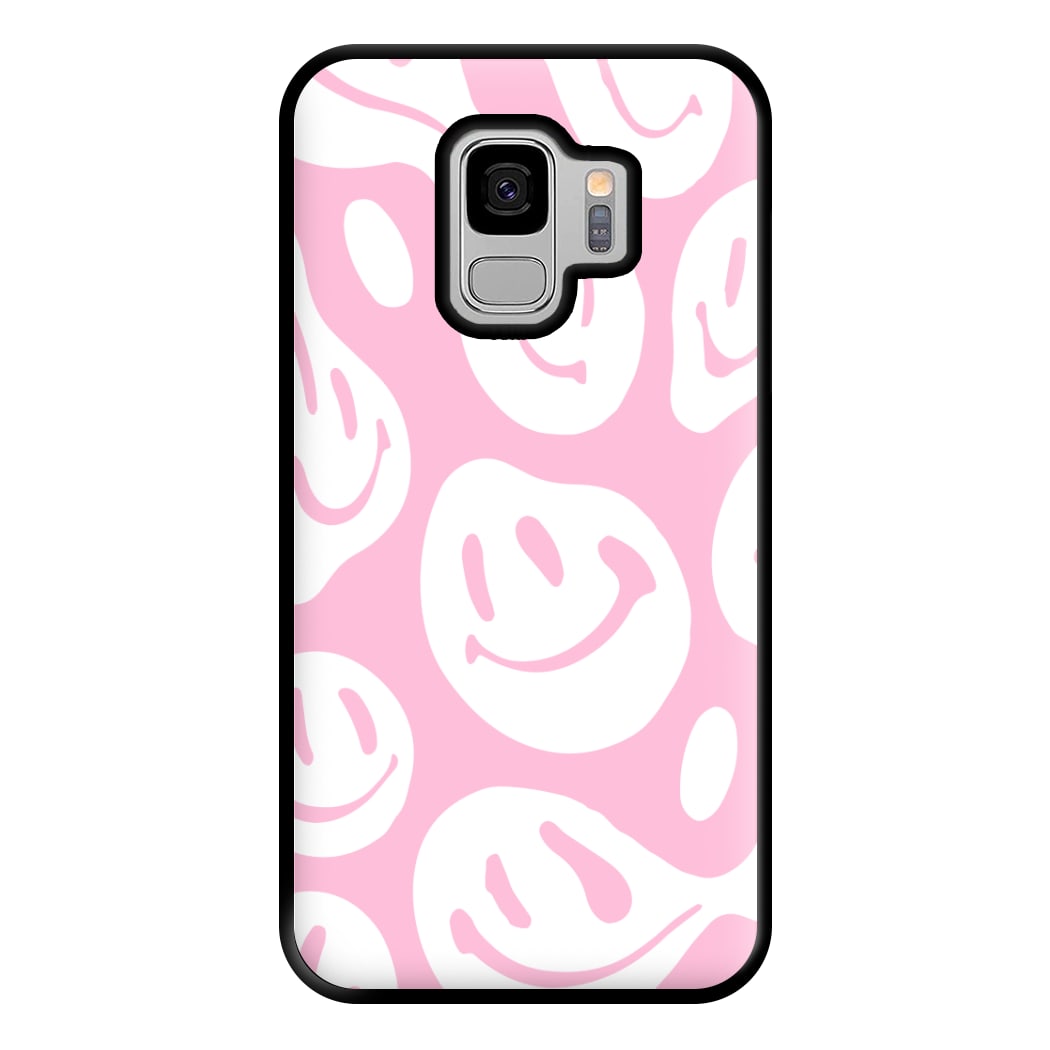 Trippn Smiley - Pink Phone Case for Galaxy S9 Plus