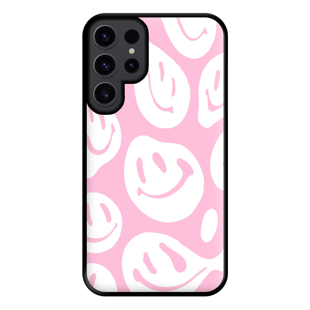 Trippn Smiley - Pink Phone Case for Galaxy S23 Ultra